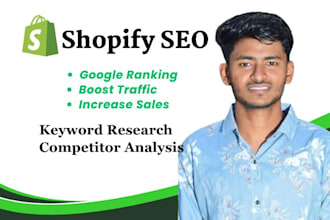 do competitor analysis for shopify website and keyword research