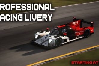 design you a professional racing livery