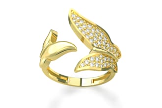 make anu 3d diamond ring with high quality