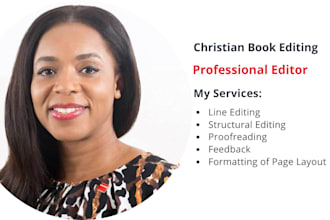 do christian book editing, proofreading, and formatting, book editor