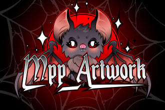 make for you a vtuber logo anime kawaii style