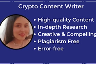 write quality website content on crypto, blockchain and nft