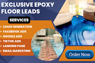 generate epoxy floor leads via converting  epoxy floor landing page lead funnel