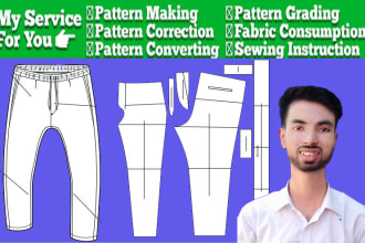 be your sewing pattern maker dxf, ai,pdf, a4,a5, letter,