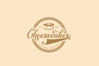 design highest level exceptional cheesecake bakery logo