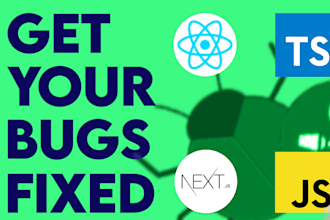 help fixing bugs issues on react js next js javascript typescript