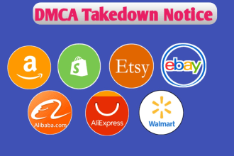 takedown copyright listing reinstate store shopify,amazon,etsy,ebay under dmca