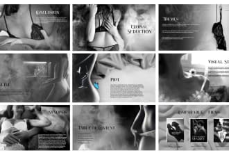 design film pitch deck presentation, movie powerpoint pitch deck