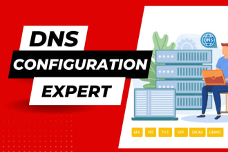configure or fix dns, spf, dkim, dmarc, ns, cname, mx, txt records
