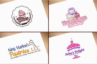 design dessert cookies cake cupcake sweets and bakery logo