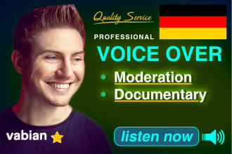 record german voice over for documentary, moderation and more