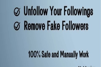 manually unfollow your instagram or twitter followings