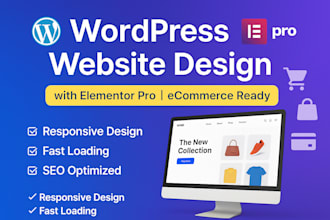 wordpress website design with elementor pro build ecommerce