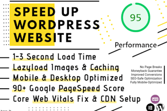 speed optimize wordpress website to 90 plus pagespeed score