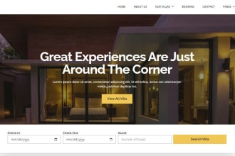 design vacation website, real estate, short term rental, property management