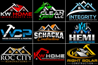 create a home repair handyman real estate construction logo