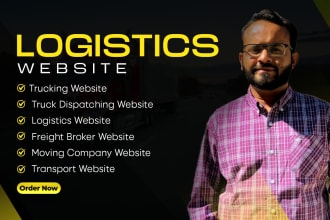 create logistics, trucking, dispatch, freight, moving company website