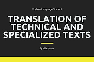 perform an excellent translation of technical texts