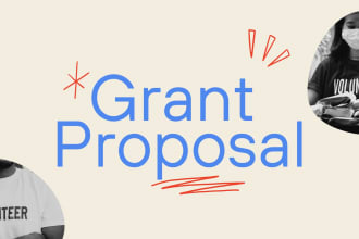 write grant proposal, applications and letters for you