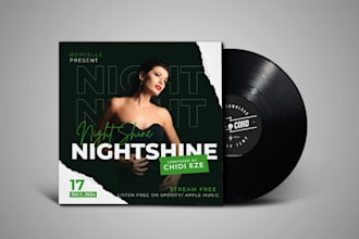 design amazing music cover art or music album cover