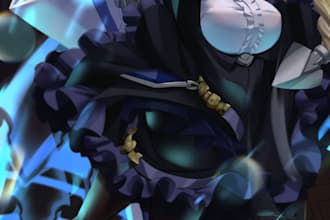draw anime fanart in full color and shading