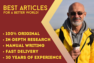 write articles on history, science,  technologies, traveling etc