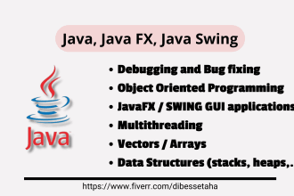 create any java code program including gui,fx,swing