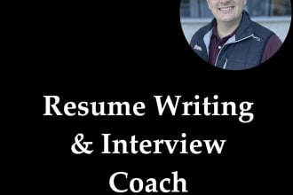 write an eye catching resume, and coach for interviews