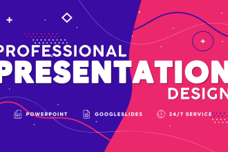design modern business powerpoint presentation or pitch deck