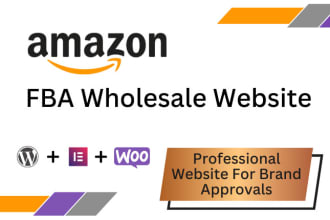 create a professional website for amazon fba wholesale business