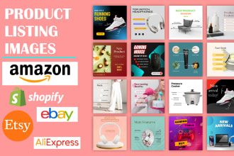 design product listing images for amazon, shopify, ebay, etsy