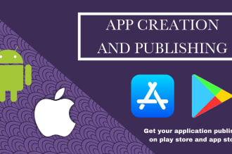 publish your android and ios app to your play store and app store account