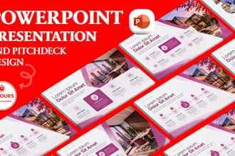 design powerpoint presentations, pitch decks and business slides