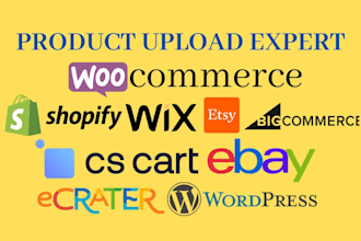 upload products to shopify, woocommerce, ebay, and etsy store