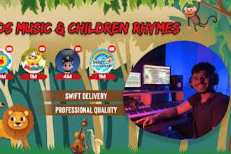produce custom english kids music and nursery rhymes