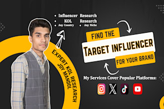 find the best influencer for your brand expert in kol research