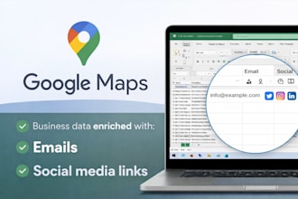 enrich google maps business data with emails and social links