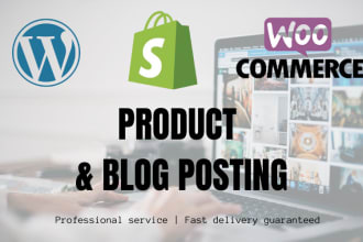 do data entry for wordpress, shopify, and woocommerce