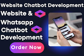create website chatbot, whatsapp chatbot and ecommerce  chatbot development