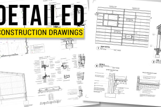draft detailed construction drawings for UK building regulations