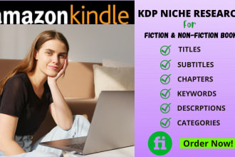 deliver best selling KDP book titles, subtitles, chapters, keywords, description