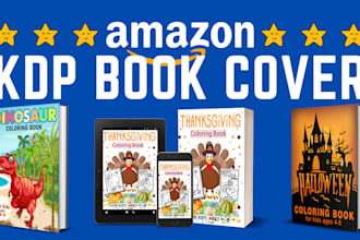 design custom low content coloring books for KDP and kids coloring book covers