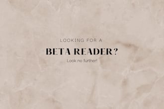 be a beta reader