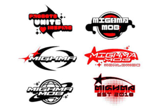 create a simplistic y2k text style logo