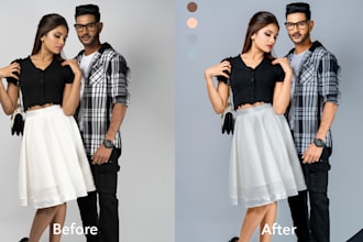 do high end beauty and portrait photo retouching with color harmony