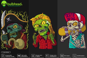 make awesome skull and bone artwork for your logo or merchandise