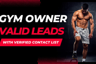 provide gym owners valid contact list