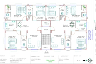 draw, redraw 2d architectural floor plan, blueprint autocad