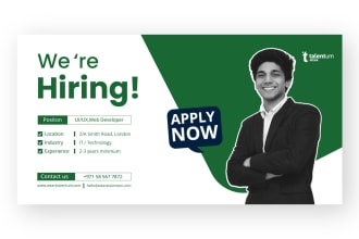 design editable linkedin job board, vacancy ads template