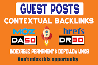 dofollow guest posts on da50 blog, guest posting SEO backlinks